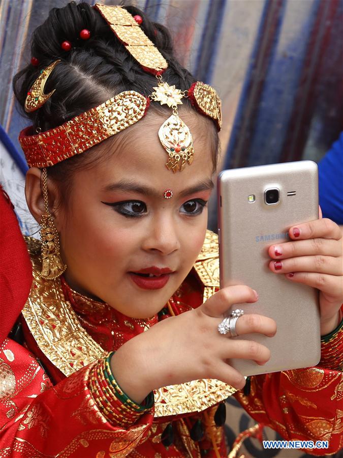 NEPAL-KATHMANDU-INDRAJATRA FESTIVAL-KUMARI PUJA