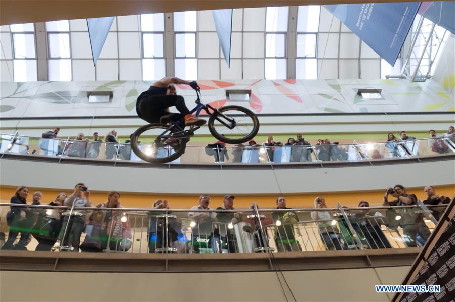 HUNGARY-BUDAPEST-DOWN MALL BICYCLE RACE