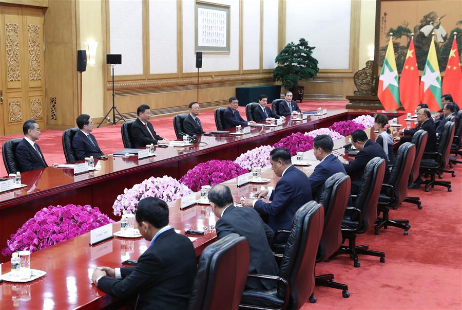 (BRF)CHINA-BEIJING-BELT AND ROAD FORUM-XI JINPING-MYANMAR&rsquo;S STATE COUNSELOR-MEETING (CN)     