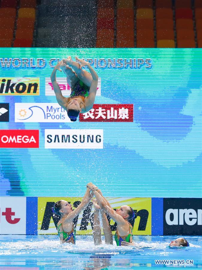 (SP)SOUTH KOREA-GWANGJU-FINA WORLD CHAMPIONSHIPS-ARTISTIC SWIMMING-TEAM TECHNICAL PRELIMINARY