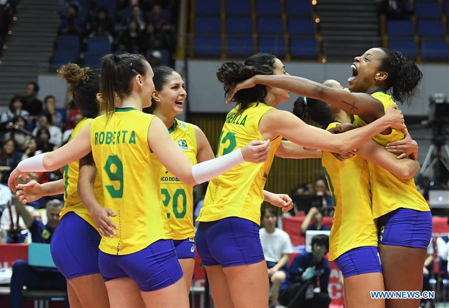 (SP)JAPAN-SAPPORO-VOLLEYBALL-WOMEN'S WORLD CUP-CHN VS BRA