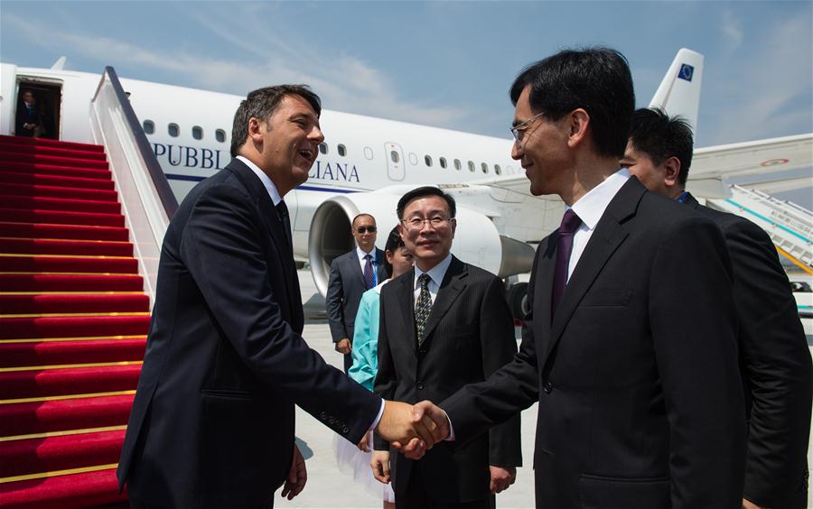 Italian Prime Minister Matteo Renzi arrives in Hangzhou to attend the G20 Summit in Hangzhou, capital city of east China's Zhejiang Province, Sept. 3, 2016. (Xinhua/Li Xiang) Italian Prime Minister Matteo Renzi arrives in Hangzhou to attend the G20 Summit in Hangzhou, capital city of east China's Zhejiang Province, Sept. 3, 2016. (Xinhua/Li Xiang)
