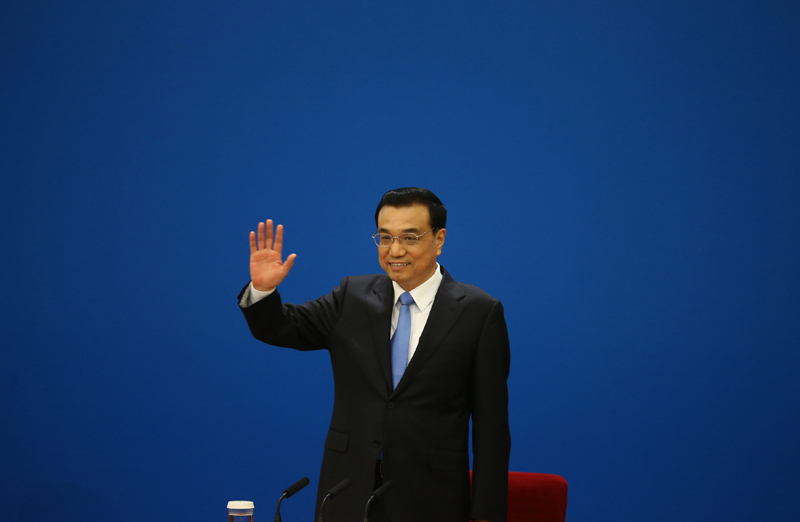 3月15日，國務(wù)院總理李克強(qiáng)在北京人民大會堂與中外記者見面，并回答記者提問。新華社記者 陳建力 攝