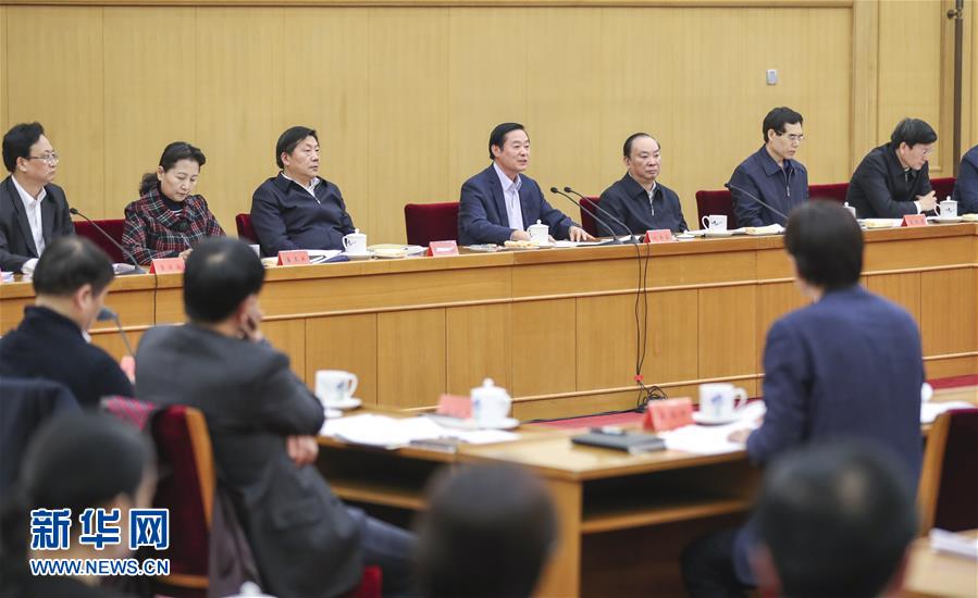 3月17日，中共中央政治局委員、中央書記處書記、中宣部部長劉奇葆在北京出席中華優(yōu)秀傳統(tǒng)文化傳承發(fā)展工作座談會。 新華社記者丁林攝