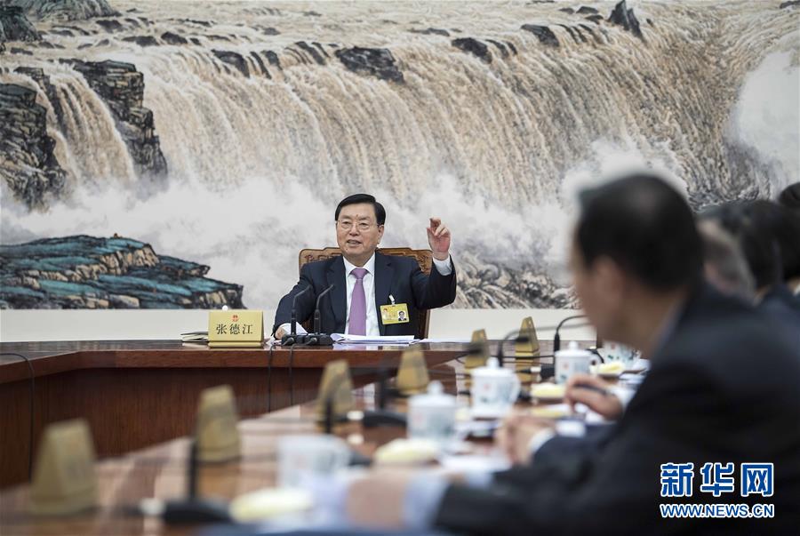 1月29日，十二屆全國人大常委會第一百零九次委員長會議在北京人民大會堂舉行，張德江委員長主持會議。 新華社記者 李濤 攝