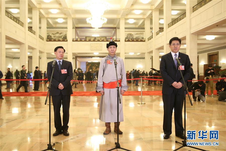 （兩會(huì)&middot;XHDW）（2）全國(guó)人大代表接受采訪