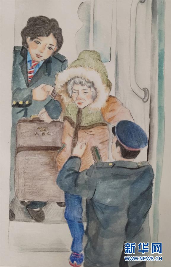 (新春走基層·圖文互動(dòng))(1)插畫(huà)里的春運(yùn)故事