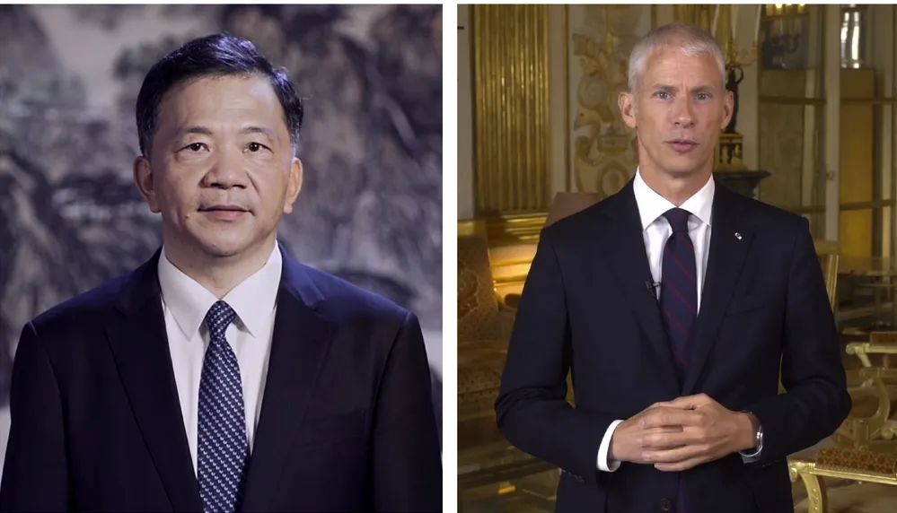 中宣部副部長，中央廣播電視總臺臺長、  總編輯慎海雄與法國文化部部長弗蘭克&middot;里斯特  共同宣布項(xiàng)目啟動