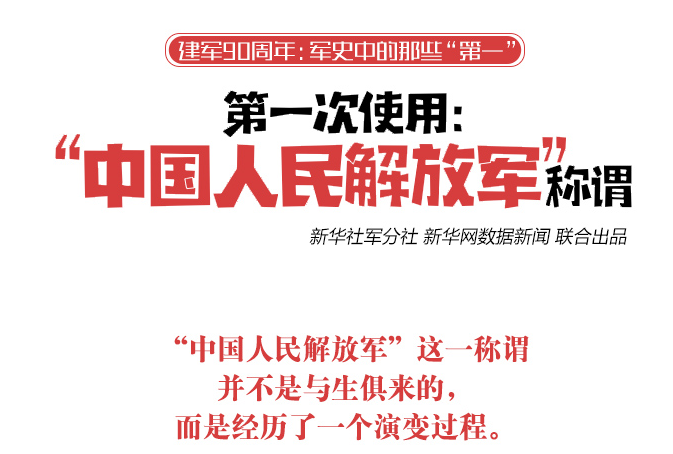 第一次使用&ldquo;中國(guó)人民解放軍&rdquo;稱謂：出現(xiàn)在1946年