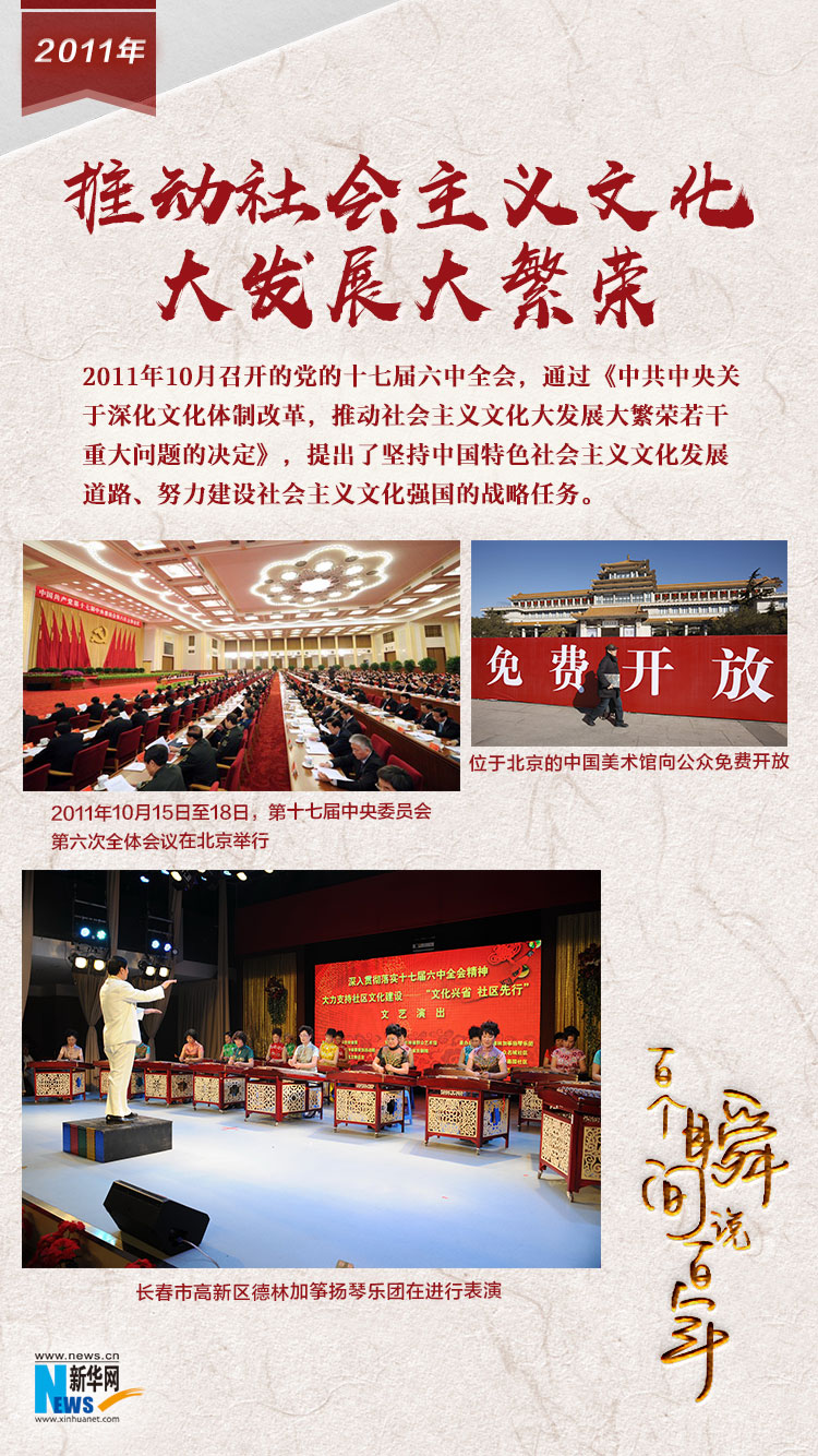 2011，推動社會主義文化大發(fā)展大繁榮