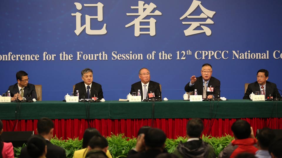 解振華、秦大河、吳曉青、胡存智、白巖松答記者問