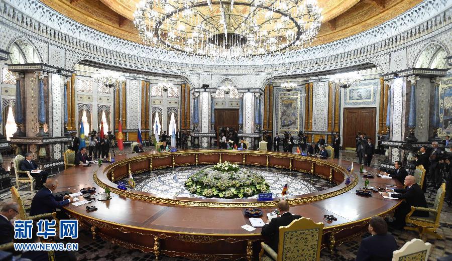 9月12日，上海合作組織成員國元首理事會第十四次會議在塔吉克斯坦首都杜尚別舉行。國家主席習(xí)近平出席會議并發(fā)表重要講話。新華社記者馬占成攝 