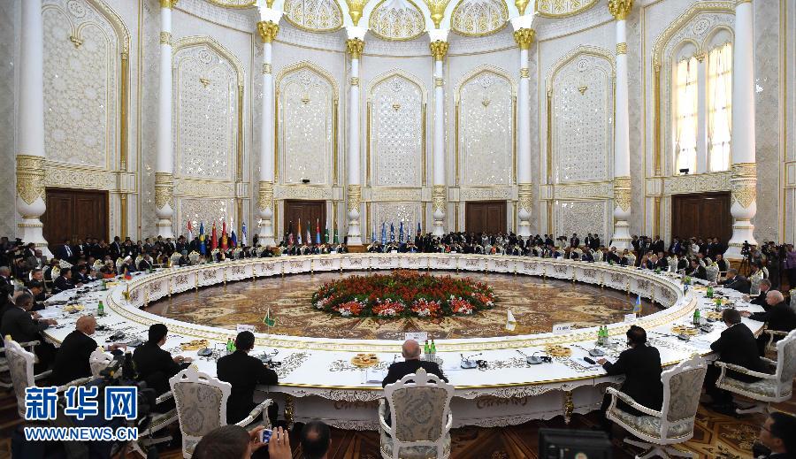 9月12日，上海合作組織成員國元首理事會第十四次會議在塔吉克斯坦首都杜尚別舉行。國家主席習(xí)近平出席會議并發(fā)表重要講話。新華社記者馬占成攝 