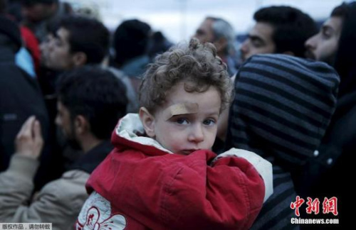 滯留希臘的難民。