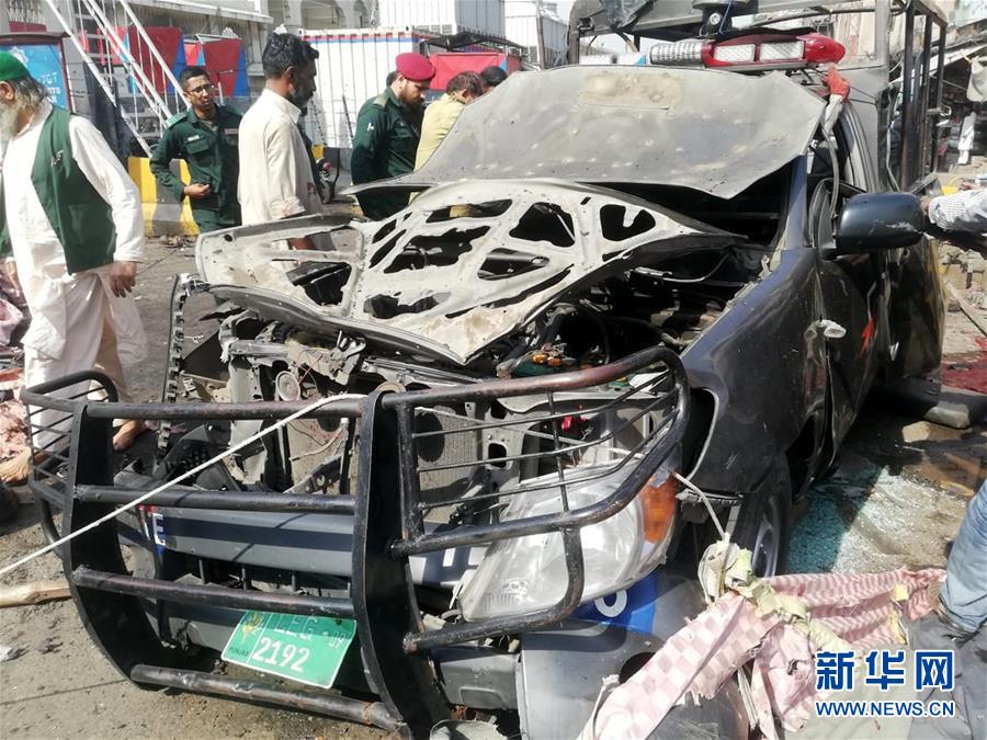 (國(guó)際)(4)巴基斯坦拉合爾發(fā)生自殺式爆炸襲擊致8死25傷
