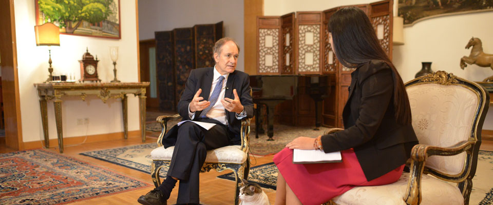 意大利駐華大使：期待中意合作更深入、更全面