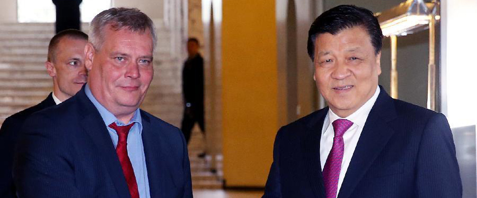 劉云山會(huì)見芬蘭社民黨主席、財(cái)政部長(zhǎng)林內(nèi)