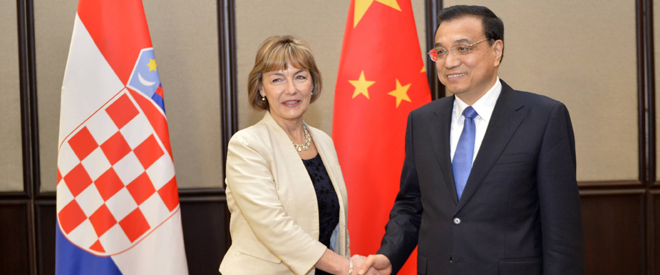 李克強(qiáng)會(huì)見(jiàn)克羅地亞總理代表、第一副總理兼外長(zhǎng)普希奇