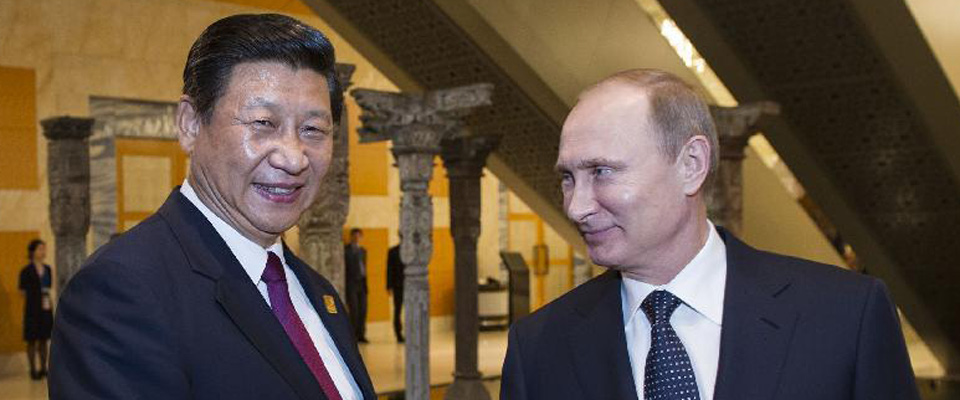 2013年10月，習(xí)近平在印尼巴厘島會見普京